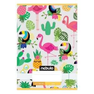 Nebulo A5 füzet flamingóval, ananásszal, tukánnal és kaktusszal - Nebulo