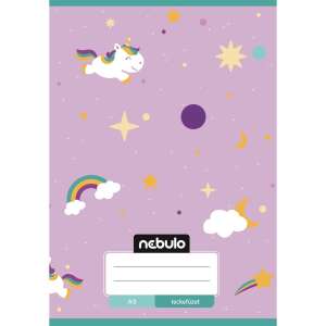 Nebulo A5-ös füzet, egyszarvú és csillagok mintával - Nebulo