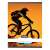 Nebulo A4 lined notebook with a mountain biker design