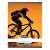 Nebulo A4 lined notebook with a mountain biking design