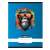 Nebulo A4 grid notebook with monkey wearing sunglasses design