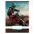 Nebulo A4 grid notebook with motocross rider design