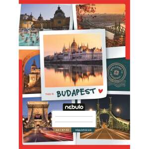 Nebulo A4 grid notebook with Budapest city design - Notebook