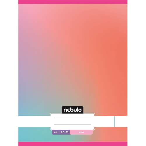 Caiet Nebulo A4 80-32 simplu cu model gradient