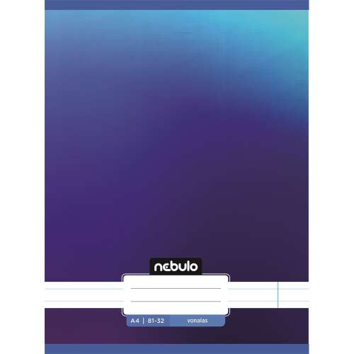 Nebulo A4 lined notebook with gradient blue and purple cover