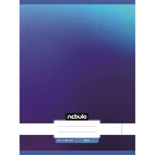Caiet Nebulo A4 80-32 simplu cu gradient albastru și violet