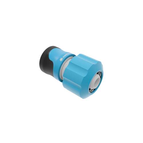 Conector rapid ERGO de 3/4 de inch pentru furtunuri de grădină, albastru și negru