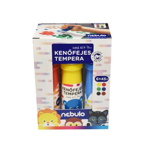Nebulo 6 db-os 45 ml-es kenőfejes tempera készlet