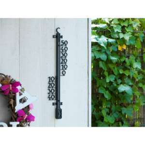 Black metal outdoor thermometer with Celsius scale - Room Thermometer