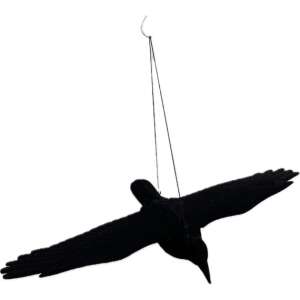 Velda black crow bird scare, hanging, garden, bird control - Landscaping