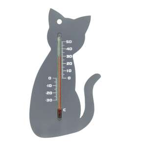 Gray cat shaped outdoor thermometer, Celsius scale, 6 pack - Room Thermometer