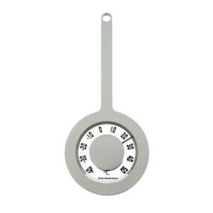 Thermometer, round, metal, for window, 16.2x7.2cm, Celsius, Thermomate - Room Thermometer