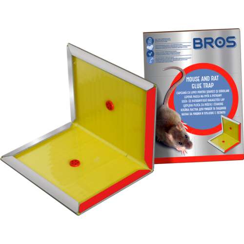 Bros Mouse and Rat Glue Trap, 12 pack, peanut scented, effective rodent control