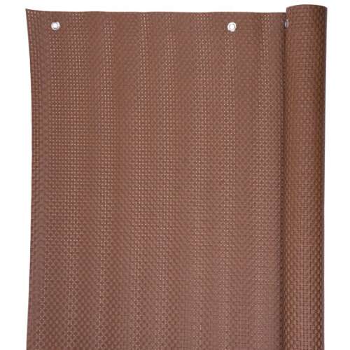 Brown Polyratan balcony shade, 0.9x3m, UV protection, 800g/m2