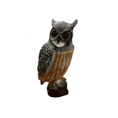 Realistic owl statue, garden decoration, bird deterrent, owl sculpture