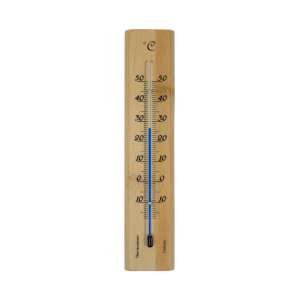 KELVIN 9 Bamboo Wall Thermometer, 19x4x1cm, Celsius Scale - Room Thermometer
