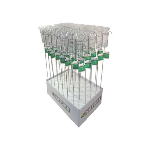 Rain gauge, 18x7,3cm, My Nature, clear plastic, metal rod, garden, weather, rainfall, measurement, tool