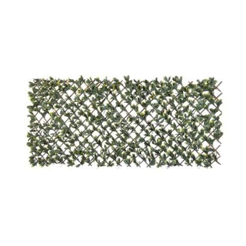 Retractable Trellis with Artificial Plants (Broadleaf Privet, Green/Yellow Leaves) 90x180 cm - 6 pcs/carton