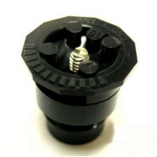 Black plastic sprinkler nozzle