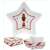 Porcelán csillagtál 15x5cm, dobozban, Nutcracker Twist, csillag alakú tál dióhéj törővel