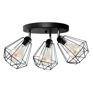Glimex Diamond Mennyezeti Lámpa - 3x E27 - Fekete