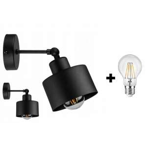 Glimex LAVOR Fali Lámpa - Állítható, Fekete