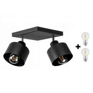 Glimex Lavor Mennyezeti Lámpa - 2x E27 - Fekete