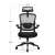 Levano Ergo Basic fekete forgószék állítható fejtámlával és karfákkal, méretek