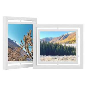 Okvir za slike, set od 2 okvira za slike, rotirajući, bijeli | SONGMICS 99496847 - SONGMICS