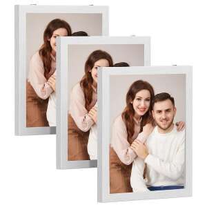 Set plutajućih okvira za slike 3 kom, 2 staklene ploče, bijeli | SONGMICS 99496864 - SONGMICS