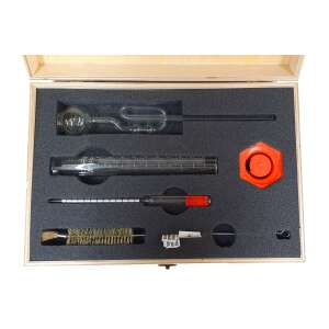 Homebrew kit in wooden box, includes fermenter, hydrometer, measuring cylinder, cleaning brush - Hydrometer