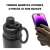 Black MagSafe compatible water bottle with phone attached