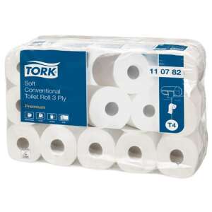 Tork Soft Conventional Toilet Roll 3 Ply, 30 tekercs, fehér, prémium toalettpapír - Tork