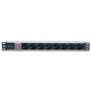 TechlyPro 19 inch rack mount power strip with 8 outlets - Techly