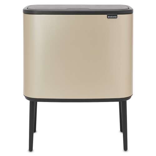 Brabantia Bo Touch 3 x 11 litri coș de gunoi cu deschidere tactilă - Auriu, coș de gunoi auriu cu deschidere tactilă, 3 compartimente, 33 litri