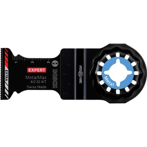 Pílový list pre oscilačný pílový stroj Bosch Expert MetalMax AIZ 32 AIT pre kov, Starlock, Swiss Made