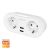 Priza inteligenta LogiLink SH0102, Wi-Fi, 2 prize, 2x USB-A 5 V/2.4 A (max. 12 W), protectie supracurent/supratensiune, IP20 compatibil Tuya, Alb 99516434