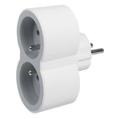 Legrand 049431 2-Socket Distributor - White/Grey