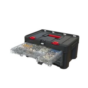 Keter Stack'N'Roll Több Rekeszes Szerszámos Láda nyitott fiókkal és hardverrel - Keter