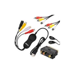 Reflecta 66129 VideoCapture Set USB, VHS szalagok digitalizálásához, analóg videó digitálisra konvertálása, DVD-k szerkesztéséhez és égetéséhez szükséges szoftverrel - Reflecta