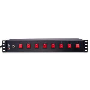 Lindy 73025 250V PDU 8 aljzatos 2m - Fekete