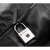 TrendGeek Fingerprint Padlock TG-131, silver padlock with fingerprint sensor, used on a black leather bag