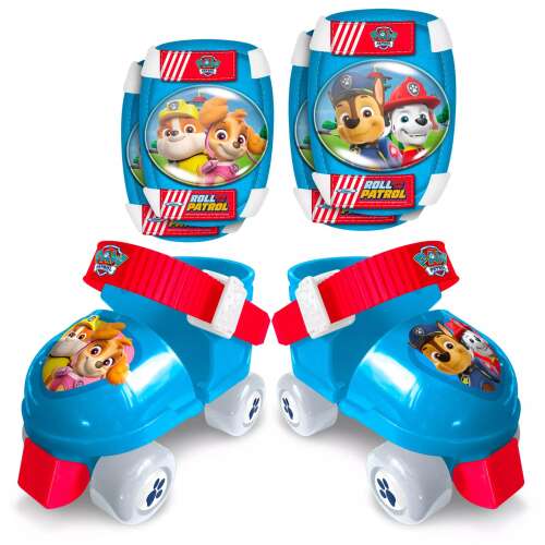 Paw Patrol Rollschuhe mit Knie- und Ellbogenschützern, blau, Größe 23-27