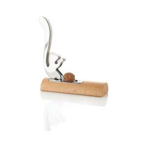 Alessi AB13 Scoiattolo Diótörő, mókus formájú diótörő fa talppal és dióval a szájában - Diótörő