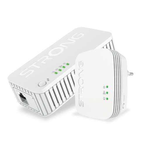 Strong Powerline Wi-Fi 1000 Mini készlet, 2 db, Powerline adapter, Wi-Fi kiterjesztő - Strong