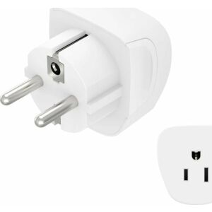 Adapter podróżny Hama z USA na UE, konwertuje wtyczkę amerykańską na gniazdo europejskie - Dystrybutor