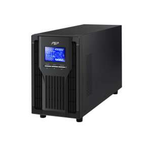 FSP Champ Tower 1K 1000VA / 900W online UPS, fekete, elülső nézet - FSP