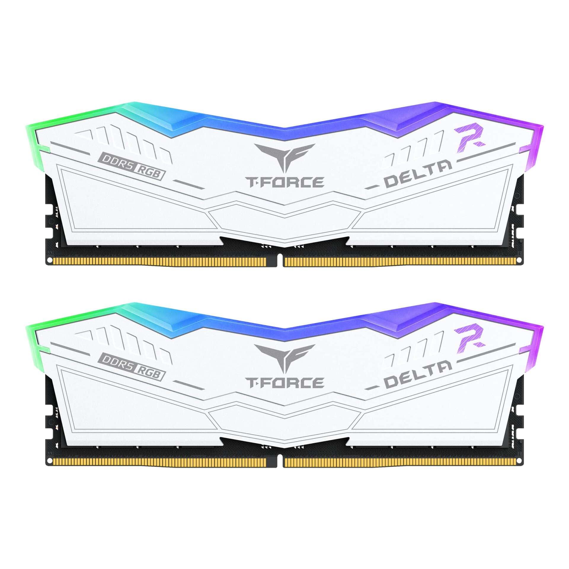 Teamgroup 48gb / 8200 t-force delta rgb white ddr5 ram kit (2x24gb)