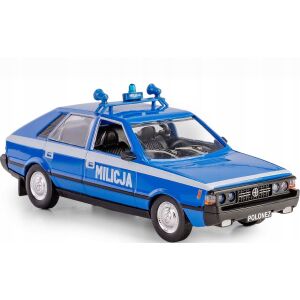 Daffi FSO Polonez Milicia modell autó, kék rendőrségi változat, 1/43 méretarány - Daffi