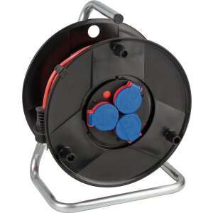 Brennenstuhl 1098540001 40m outdoor extension reel with 3 sockets, black/red - Brennenstuhl Extension Cord